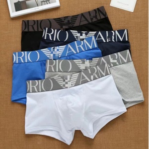 Vêtements marque étiquettes hommes Boxer Shorts décontracté coton marque taille élastique sous-vêtements slips Bangladesh Stock Lot 3 pièces Pack - Product Image 1