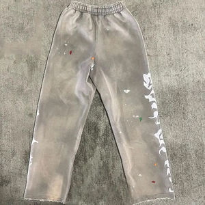 2025 qualité supérieure Vintage luxe lavé à l'acide Baggy coton soleil délavé chaud tendance Style pantalon évasé - Product Image 3