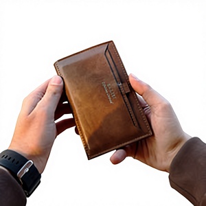 Portefeuille élégant pour homme en cuir synthétique de qualité supérieure, imperméable, fin, à double pli, porte-cartes, organisateur de monnaie durable, élégant pour tous les jours - Product Image 2