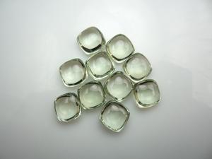 พลอยควอตซ์พลอยอเมทิสต์สีเขียวธรรมชาติคุณภาพสูงอัญมณีล้ำค่าตัดเป็นรูปสี่เหลี่ยมจัตุรัสแฟนซีราคาถูก - Product Image 2