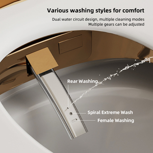 MUBI Nuevo Inodoro Inteligente de Lujo con Bidé Integrado, Cerámica Dorada en Forma de Huevo, con Control Remoto - Product Image 5