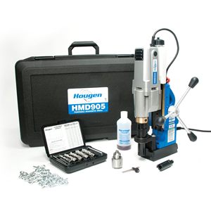 Taladro de base magnética con adaptador para botella de refrigerante y kit de cortadores Rotabroach, además de cortadores anulares para taladros de base magnética - Product Image 1