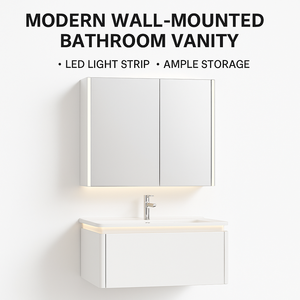 Lavabo intelligent Tenture murale commerciale Étanche Rangement personnalisé à DEL Armoire à miroir de salle de bain en acier inoxydable - Product Image 2