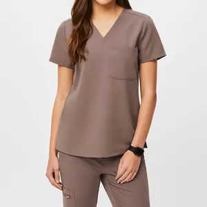 Uniforme médico de hospital cómodo quirúrgico para mujer hecho en Vietnam