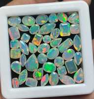 Opale d'Éthiopie naturelle authentique, pierre précieuse facettée, multicolore, couleurs vives et brillantes, qualité supérieure, parfaite, élégante, 100 grammes pour