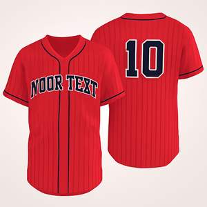 Maillot de baseball pour adultes, logo personnalisé, broderie, uniforme vintage élégant, impression par transfert de chaleur, évacuation rapide de l'humidité respirante - Product Image 1