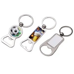 2023 New Style Metal Keychain European And American Pendant Bottle Opener For Keychain Sublimation Printing