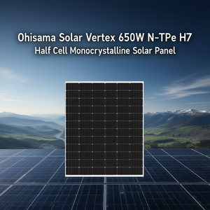 Panneau solaire monocristallin Ohisama Solar Vertex 650W N-Type HJT à demi-cellules - Product Image 3