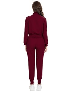 Uniforme d'infirmière pour femmes Jogger Suit Stretch Top Pants With Multi Pocket Scrubs uniforms sets Stand collar short sleeve - Product Image 2