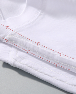 OEM Customized Logo Design V-neck 230g <b>Japanese</b> Heavy Thick Cotton V-neck Short-sleeved Sweetheart Neck Bottoming Half-sleeved - Product Image 4