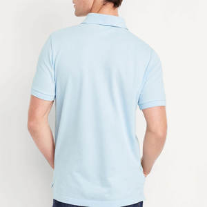 Azul claro Impresión gráfica de moda Hombres Casual Manga corta Botones Polos Camisa de golf de verano para hombre - Product Image 3