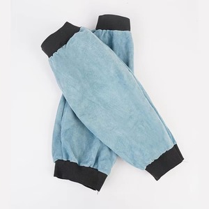 Protection durable des bras de soudage en cuir résistant au feu couvre les manchons de soudage industriels en cuir de vachette fendu - Product Image 3