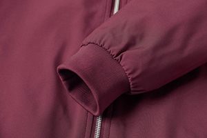 100% chaqueta Bomber de tela de poliéster a prueba de viento cálida para invierno manga larga cómoda chaqueta Bomber para hombres - Product Image 5