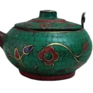 Théière tibétaine décorative en cuivre - Product Image 3