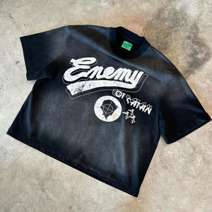 เสื้อยืดผ้าฝ้ายโอเวอร์ไซส์100เปอร์เซ็นต์สำหรับผู้ชายเสื้อยืดพิมพ์ลายสกรีน300 GSM รุ่นเฮฟวี่เวท - Product Image 5