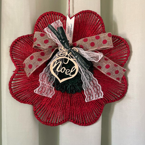 พวงหรีดคริสต์มาสจากหญ้าทะเล ดีไซน์ใหม่ล่าสุด ปี 2024 ของตกแต่งบ้านสำหรับเทศกาล งานถักมือ ขายส่งจากเวียดนาม - Product Image 4