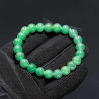 Pulsera de Cristal con Cuentas de Aventurina Verde en Forma de Bola de 7 Pulgadas y 8 mm, Protección Espiritual, Curación, Unisex