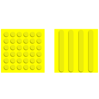Dalles Tactiles Auto-Adhésives Antidérapantes Imperméables Jaunes 300x300 mm – Dalles de Signalisation en PVC Antidérapant Auto-Adhésives