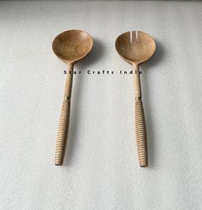 Juego de 2 Servidores de Ensalada de Madera y Resina Hechos a Mano, Fabricante Indio, Nuevas Ideas de Productos 2026 - Product Image 1