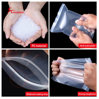 Sac en plastique PET transparent réutilisable à fermeture éclair avec logo personnalisé Emballage refermable pour magasin pour le stockage des vêtements et des aliments