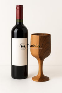 Vaso de vidrio de madera para eventos rústicos Vasos hechos a mano naturales Ideal para decoración de bodas y regalos de Tradebyd - Product Image 4