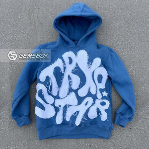 เสื้อฮู้ดผ้าคอตตอนผ้าเกล็ดปลาแบบหนาปักลายตามสั่งแนวสตรีทแวร์ผ้ากันแดดซีดจางมีฮู้ดผ้าคอตตอนเฟรนช์เทอร์รี่ - Product Image 6