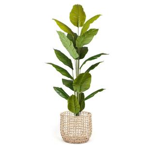 Panier porte-plantes pour la décoration de la maison, pots à plantes tissés à la main, pots à plantes en jacinthe d'eau - Product Image 3