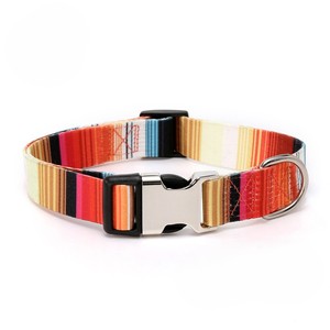 <span class=keywords><strong>Collar</strong></span> de perro Cobello de nailon y algodón mixto de alta calidad impreso con opciones de color y decoración de cintas disponibles en diferentes tamaños - Product Image 2