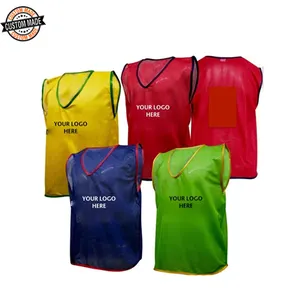 Indian Supplier of Best Quality Breathable Mesh Reinforced Seams Sports Bibs Training Vests Hockey Pinnies at Wholesale Price