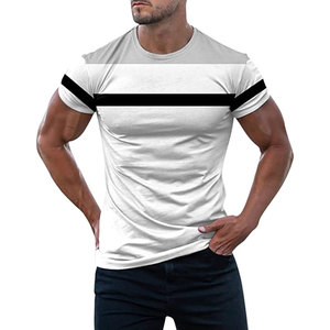 T-shirt à manches courtes et col ras du cou pour entraînement musculaire, couleurs personnalisées, tailles, t-shirt athlétique en coton, vente en gros - Product Image 5