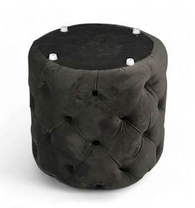 Taburete otomano moderno de terciopelo dorado Art Deco para sala de estar, mesa auxiliar con almacenamiento para Diwali, boda, Pascua, festividades de Ramadán - Product Image 2