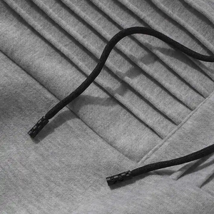 Sudadera con capucha de manga larga de alta calidad para hombre, estilo térmico cómodo de invierno, de talla grande, teñido liso con serigrafía - Product Image 4