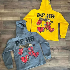 Style de rue en vrac quantité 100% coton fait hommes sweats à capuche personnalisé bas quantité minimale de commande meilleure qualité hommes sweats à capuche à vendre - Product Image 2