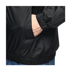 Custom Waterproof and Windproof Outdoor Jackets Running Black Hooded Windbreaker Jacket for Men - Product Image 5