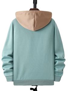 Men's Fine Quality 100% Cotton Plain Pullover <b>Hoodies</b> Winter Season Pullover Dual Colored Contrast Cotton <b>Fleece</b> <b>Hoodie</b> For Men - Product Image 2