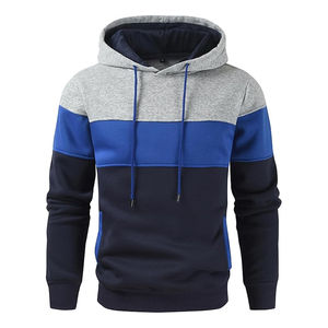 Sudadera con Capucha para Hombre, Diseño Novedoso con Bloques de Color, Manga Larga, Informal, en Diferentes Diseños, Color Sólido, Sudadera con Capucha Informal Unisex - Product Image 1