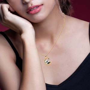 สร้อยคอแพนด้าเงินสเตอร์ลิงเจลิยาเคลือบทองคำสีกุหลาบและประดับเพทาย - Product Image 6