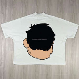 OEM personnalisé 300g poids lourd 100% coton DTG impression sans couture boxy fit t-shirt pleine impression graphique recadrée boxy t-shirt hommes - Product Image 5