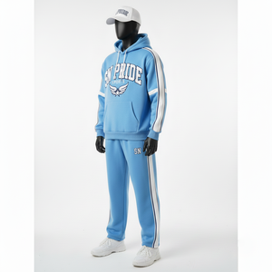 ชุดวอร์มมีฮู้ดผ้าฟลีซแบบสบาย พรีเมียม ใส่ได้ทั้งชายและหญิง สไตล์ลำลอง สีพื้น สามารถปรับแต่งได้ ระบายอากาศได้ดี ทรงปกติ ความยาวเต็มตัว ผ้าฝ้าย 100% - Product Image 4