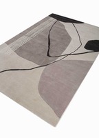 Tapis moderne en laine tufté à la main, à poils longs, antidérapant, adapté aux animaux domestiques, beige, noir, blanc, pour salon, chambre, décoration intérieure, cadeau de Noël