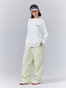 Pantalon de ski/snowboard personnalisé pour adulte 2026 – Imperméable, isolé, noir, avec fermeture élastique et logo frontal - Product Image 2