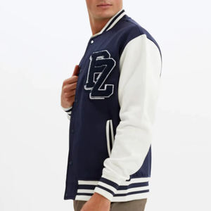 Venta al por mayor en blanco Varsity chaquetas logotipo personalizado bordado liso Letterman Varsity chaqueta para los hombres de la Universidad chaqueta de béisbol para los hombres - Product Image 4