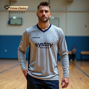 Sublimación personalizada <span class=keywords><strong>de</strong></span> manga larga <span class=keywords><strong>de</strong></span> voleibol Jersey Camisas <span class=keywords><strong>de</strong></span> diseño para hombre Verde Azul Negro Sin mangas Uniforme <span class=keywords><strong>de</strong></span> voleibol para hombres - Product Image 2