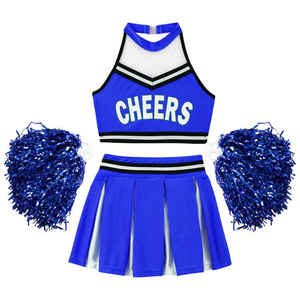 Stylish Rhinestone Spandex <b>Cheerleader</b> Costume Set for Performances and Competitions - Product Image 1
