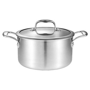 Olla de acero inoxidable de alta calidad con asa, nueva olla de Metal para utensilios de cocina, nueva apariencia plateada - Product Image 5