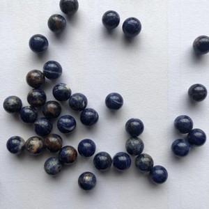 Esferas redondas lisas de sodalita Natural de 7mm, piedras preciosas de calibración sin perforar del fabricante, joyería hecha a mano, compra de fábrica en línea - Product Image 1