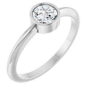 Anillos Apilables de Moissanita con Engaste de Bisel, Elegantes y Chic, Anillo de Boda Apilable - Product Image 1