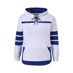 Sweat à capuche d'hiver blanc de l'université de Hampton, polaire unisexe de qualité supérieure, col en dentelle, logo brodé, design de sabres croisés - Product Image 1