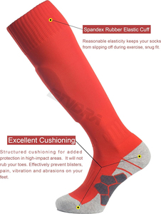 Custom Padded Heel Knee <b>Socks</b> with Moisture Wicking for Baseball 100% <b>Polyester</b> Enhances Performance - Product Image 4