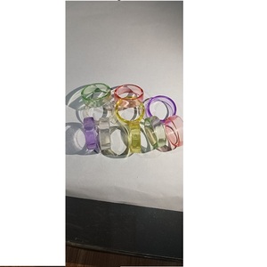 Anillos para el cabello de resina de alambre de teléfono chapado en rodio de alta calidad, uso cómodo, muchos colores, joyería de moda sin arrugas - Product Image 2